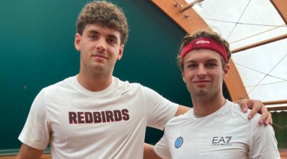 Tennis, a Meldola Baldisserri, Mazza, Bagnolini e Ravaioli in semifinale - Da sx Christian Capacci e Daniel Bagnolini