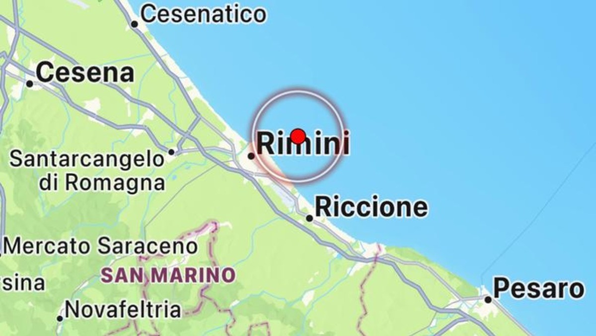 Terremoto al largo di Rimini,  magnitudo 3.2: avvertita anche in città - 