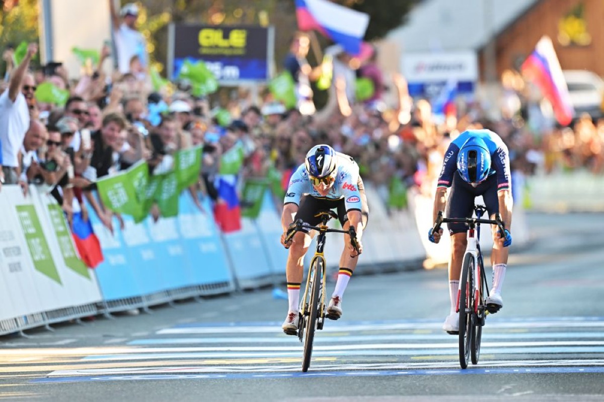 Europei di ciclismo, Evenepoel beffa Ciccone al fotofinish - Giulio Ciccone Remco Evenepoel / IPA Agency