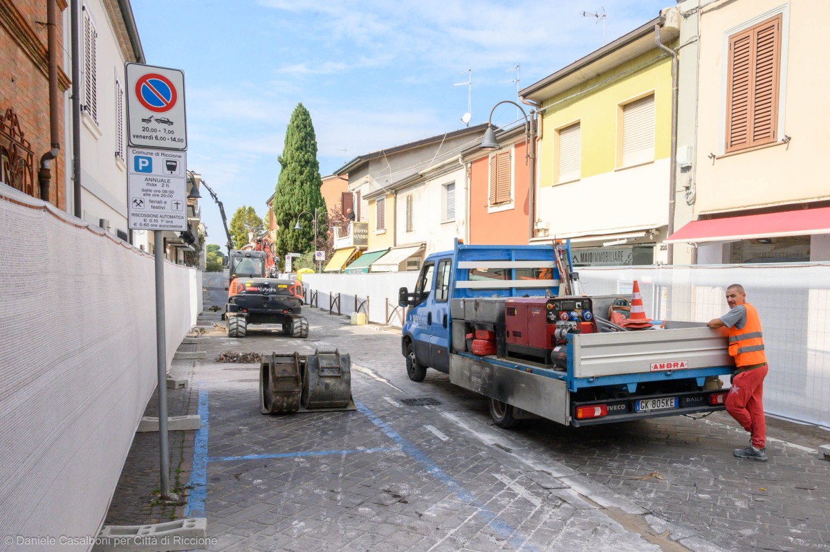 Riccione, lavori in corso Fratelli Cervi: cambia temporaneamente la raccolta dei rifiuti - Ph Casalboni