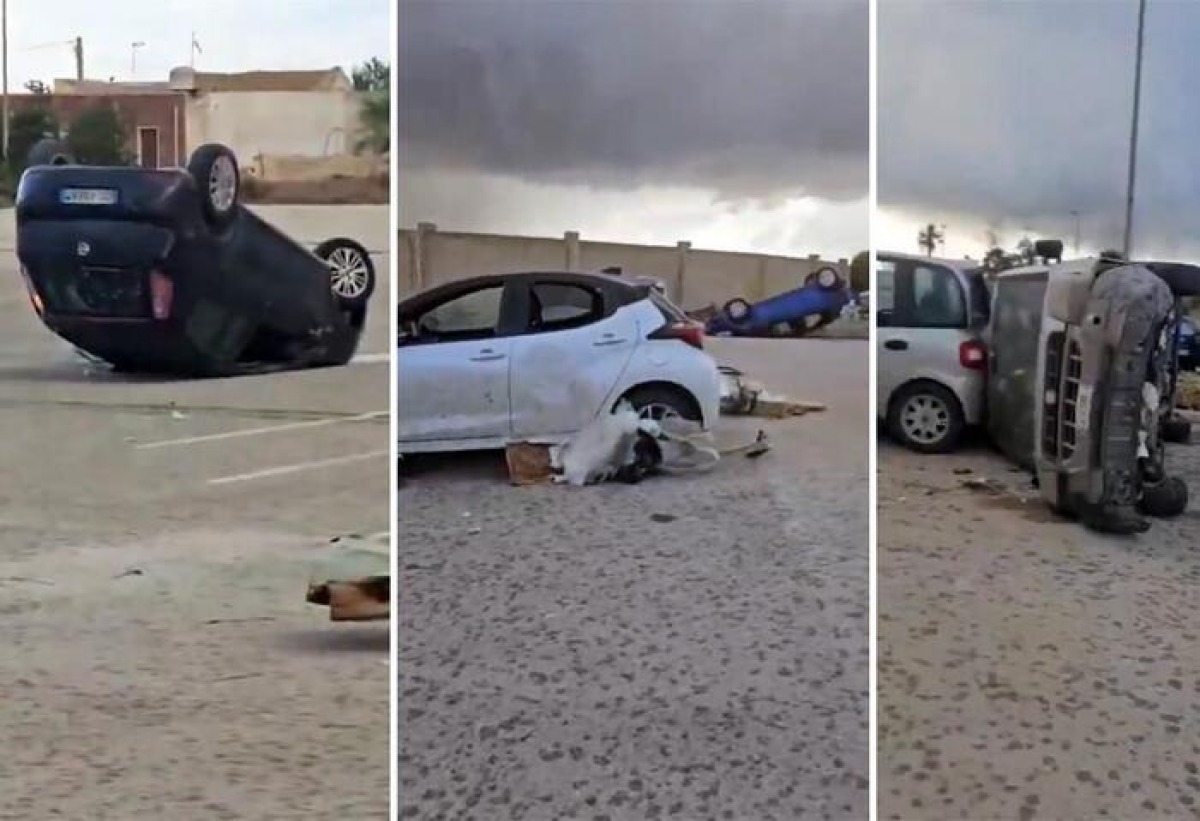 Doppia tromba marina a Marsala, danni e feriti nel Trapanese - © Ansa