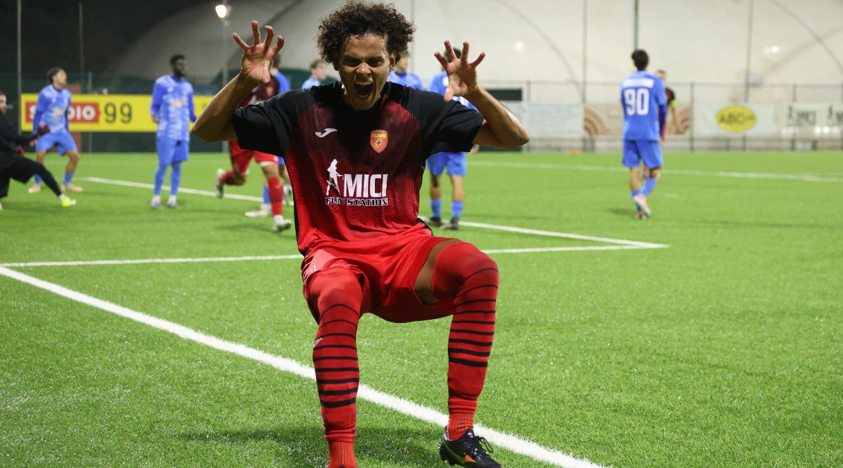 Calcio RSM, hurrà per Folgore e Fiorita. La Libertas gela il Cailungo al 93’ - Folgore esulta (foto FSGC/Novelli)
