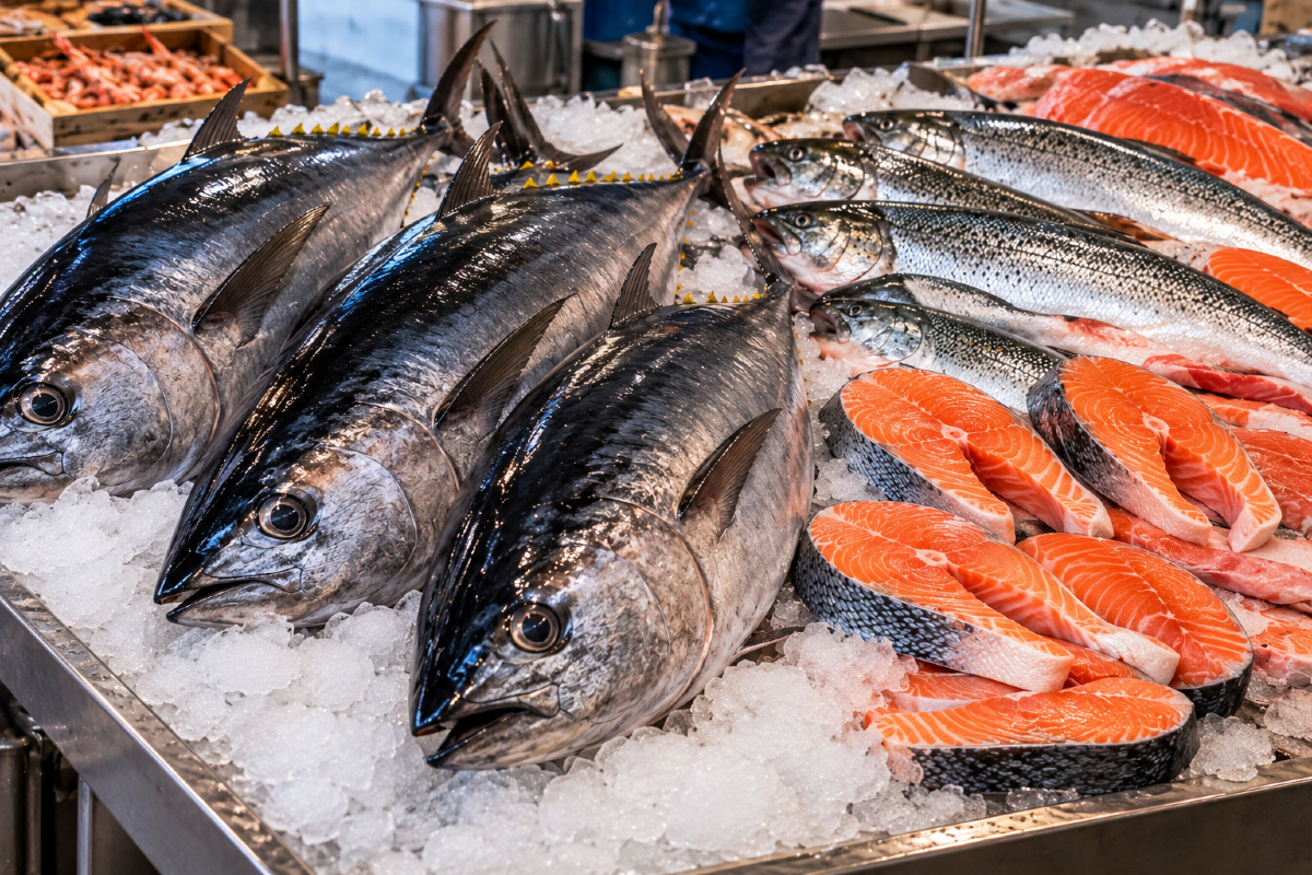 Prodotti ittici venduti a prezzi molto bassi grazie a evasione Iva: l'indagine tocca anche il Riminese - Pesce (Immagine elaborata con ChatGpt)