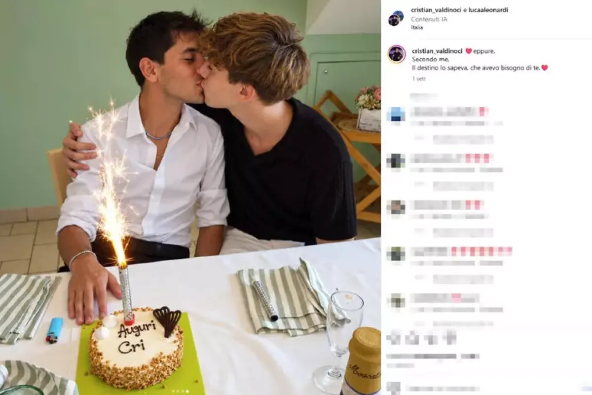 Insulti omofobi dopo la foto col bacio, li difende la nonna - © Instagram