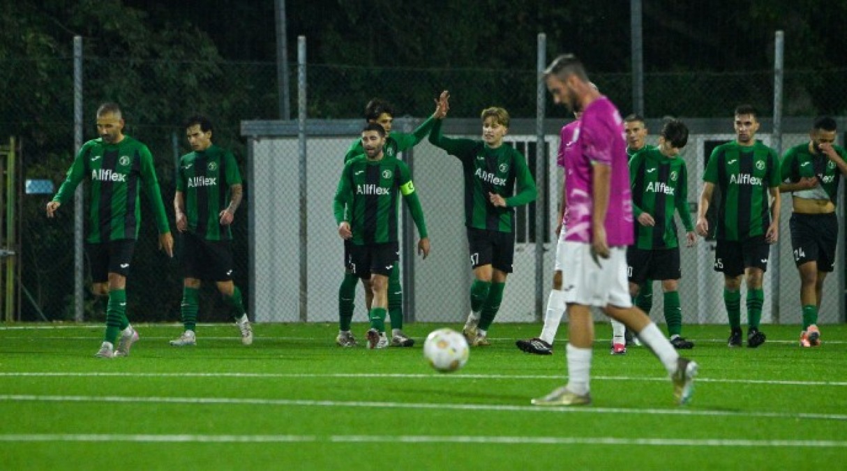 Coppa Titano, nessuna sorpresa: Domagnano-Tre Fiori e Folgore-Virtus ai Quarti   - La Virtsu esulta (foto FSGC/Palmieri)
