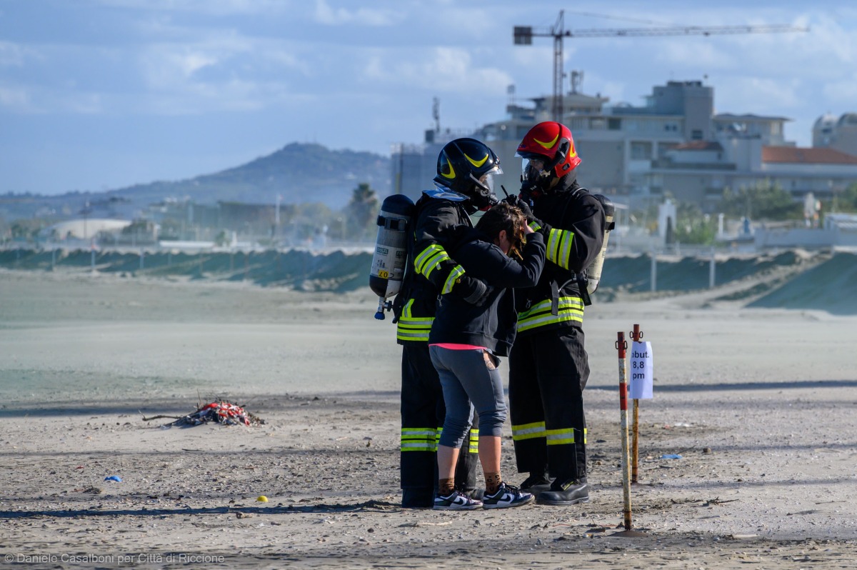 esercitazione in mare riccione